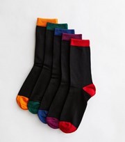 New Look 5 Pack Multicoloured Colour Block Stretch Socks